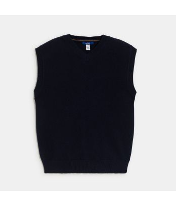 Boy's navy blue V-necked tank top