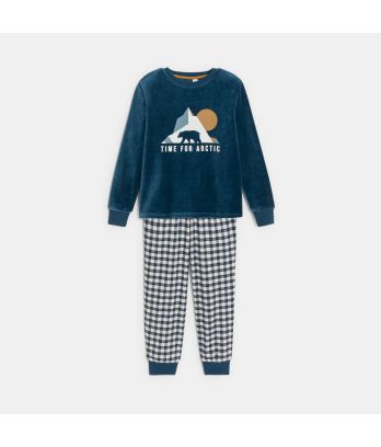 Boy's navy blue 2-piece pyjamas