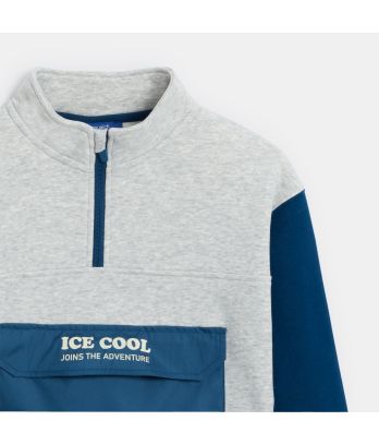 Boy's grey fleece sweatshirt