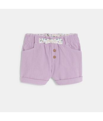 High-rise corduroy shorts
