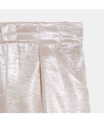Baby girl's white shiny fawn velvet sleepsuit