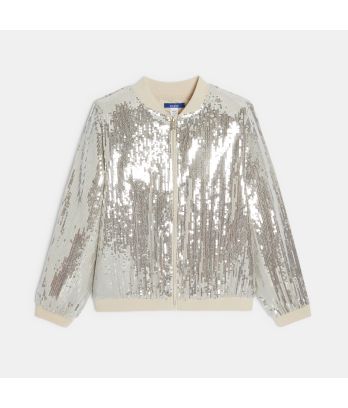 Girl's sparkly baseball jacket