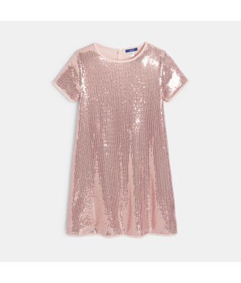 Girl's pink sequin dress
