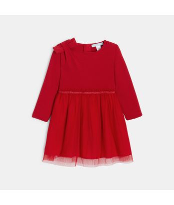 Baby girl's red party dress