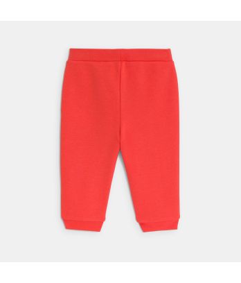 Baby girl's orange fleece joggers