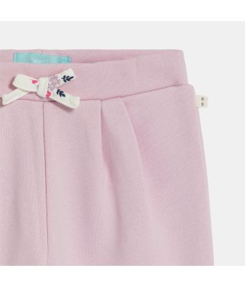 Baby girl's mauve floral fleece trousers