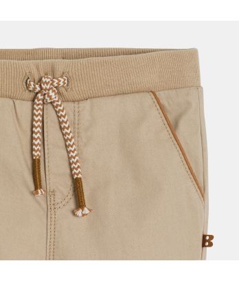 Baby boy's beige cotton joggers