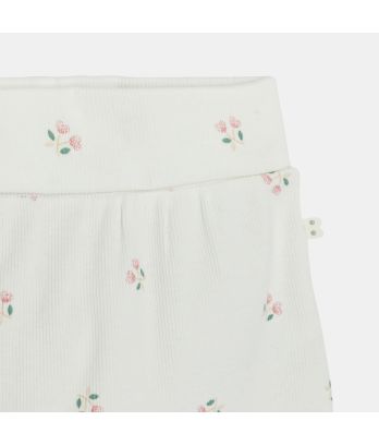 Newborn girl's soft pink trousers (set of 2)