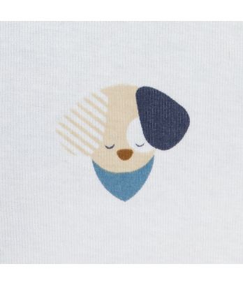 Baby boy's short-sleeve, envelope-neckline blue bodysuit (pack of 3)