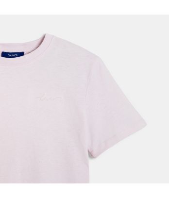 Girls basic plain pink T-shirt