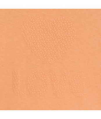 Girl's orange love slogan T-shirt