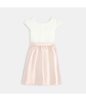 Girl's elegant two-colour dress
