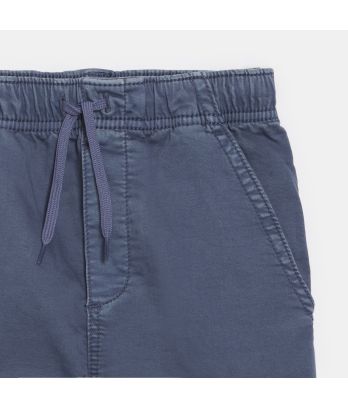 Boy's blue washed canvas cargo trousers