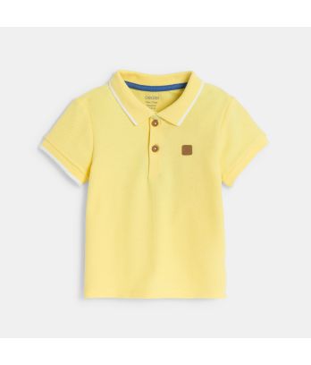 Baby boy's yellow piqué polo shirt