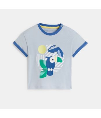 Baby boy's blue animal T-shirt