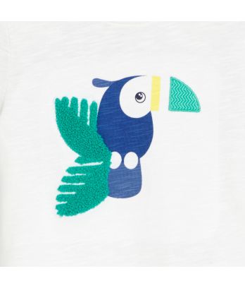 Baby boy's white bird T-shirt