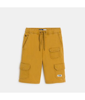 Boy's curry yellow cargo shorts
