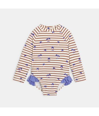 Baby girl's UV protection swimsuit