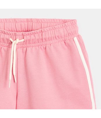 Girl's candy pink fleece shorts