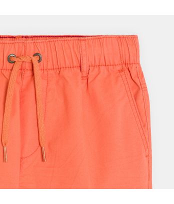 Boy's orange cargo Bermuda shorts