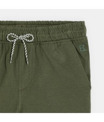 Boy's green cotton Bermuda shorts