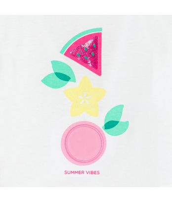 Baby girl's white fruit vest top