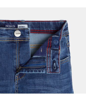 Boy's blue stretch denim skinny shorts