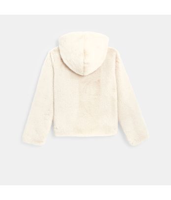 Fake fur hooded jacket