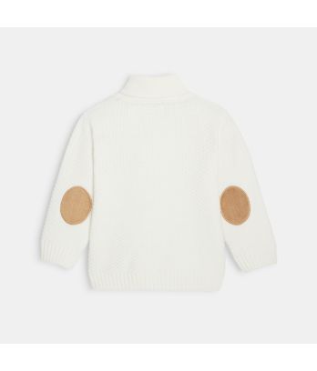 Buttoned shawl collar sweater