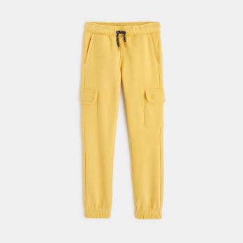 Plain jogging pants with cargo pockets