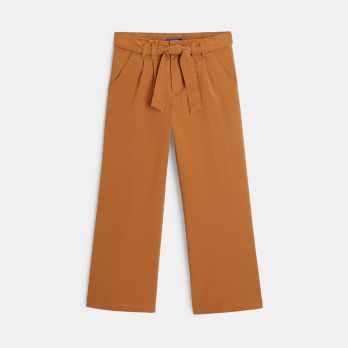 High-waisted wide-leg pants