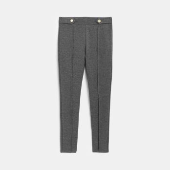 Girl's chic grey Milano jersey jeggings