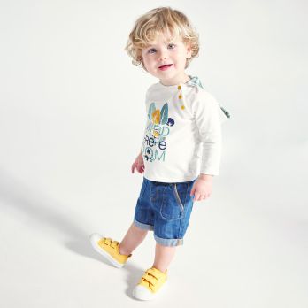 Baby boy's blue denim shorts