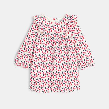 Baby girls' quilted floral dress