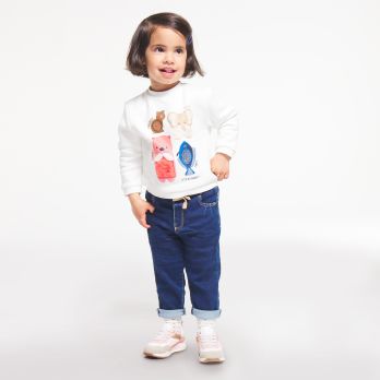 Baby girl's sensory fleece sweatshirt