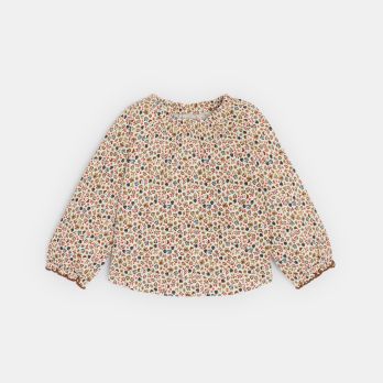 Baby girl’s printed seersucker blouse