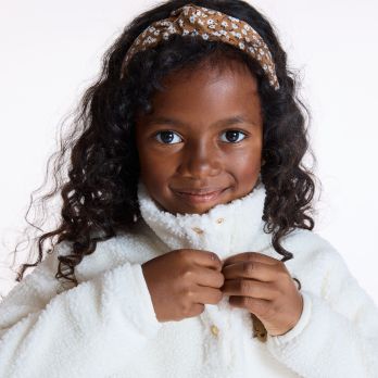 Girls ecru fleece sweatshirt