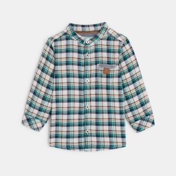 Baby boy’s plaid shirt with small collar