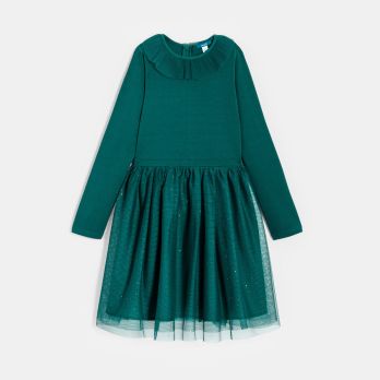 Girls' green ballerina dress