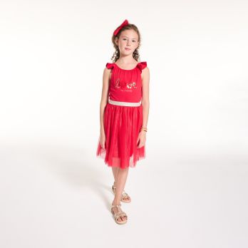 Red tulle skirt Girl