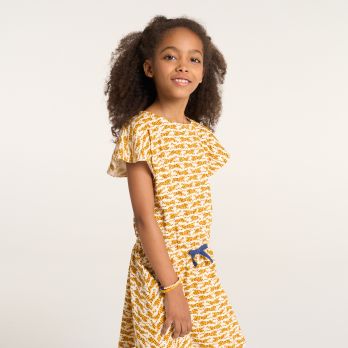 Girl's leopard print dress