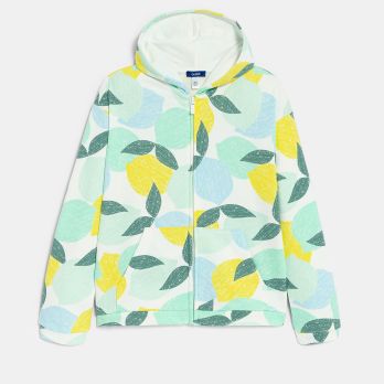 Girl's printed fleece sweatshirt