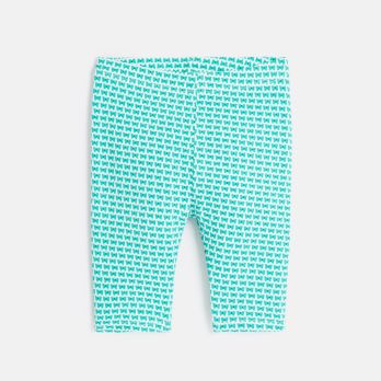 Baby girl's green butterfly print leggings
