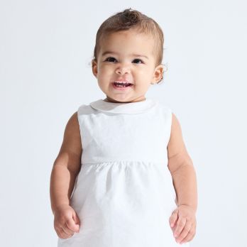 Baby girl's white party dress