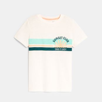 Boy's white short-sleeve T-shirt
