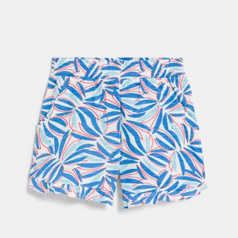 Girl's blue printed jersey shorts