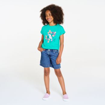 Girls blue demin shorts