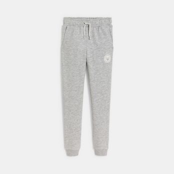 Girl's grey fleece joggers