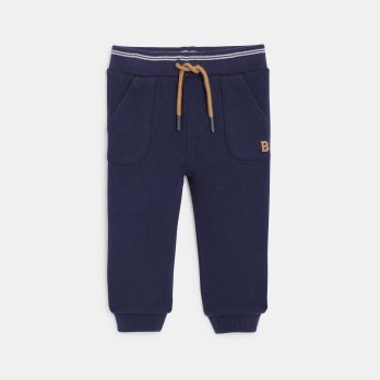 Baby boy's navy blue fleece joggers