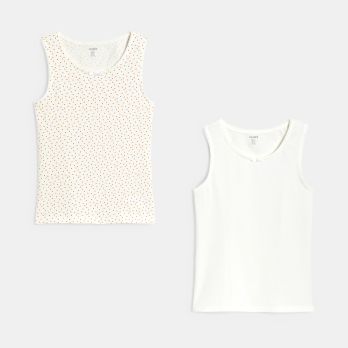 Girl's jersey vest tops (set of 2)